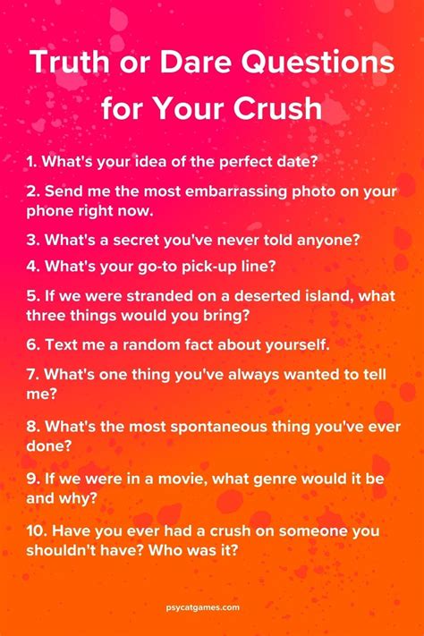 best dares to ask your crush